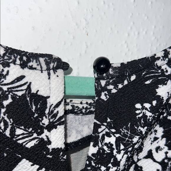 Xhilaration Black and White Cowl Neck Sheath Midi Dress - Picture 6 of 9